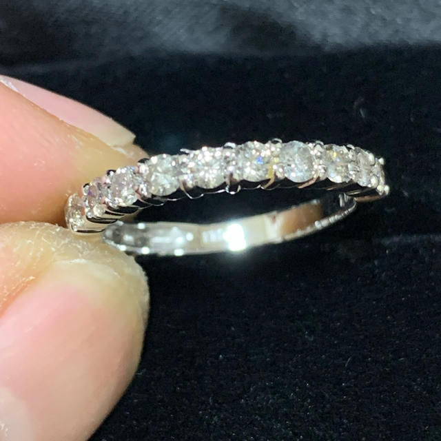 ‼️最終限定値下げ‼️天然ダイヤモンド　リング　計1.00ct K18WG レディースのアクセサリー(リング(指輪))の商品写真