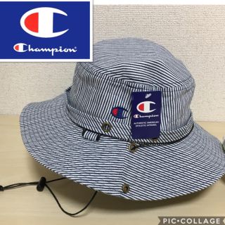 チャンピオン(Champion)の人気ハット☆レディース メンズ サファリハット ヒッコリー ストライプ 新品(ハット)