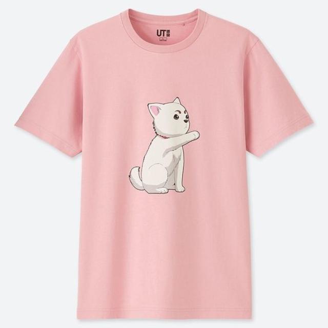 UNIQLO(ユニクロ)の新品 Lサイズ Tシャツ MANGA UT 銀魂 ピンク メンズのトップス(Tシャツ/カットソー(半袖/袖なし))の商品写真