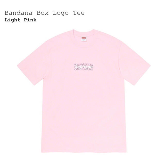Supreme Bandana Box Logo T ボックスロゴ　ピンク MTシャツ/カットソー(半袖/袖なし)