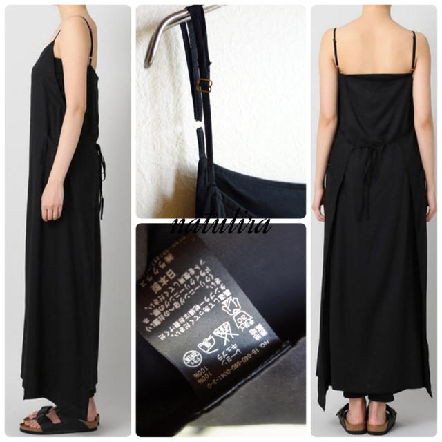 L'Appartement DEUXIEME CLASSE(アパルトモンドゥーズィエムクラス)のアパルトモン ドゥーズィエムクラス Wrap Dress ラップ ワンピース 黒 レディースのワンピース(ロングワンピース/マキシワンピース)の商品写真