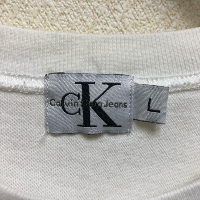 ck Calvin Klein(シーケーカルバンクライン)の良品 90s CK カルバンクライン ロゴ Ｔシャツ Ｌ メンズのトップス(Tシャツ/カットソー(半袖/袖なし))の商品写真