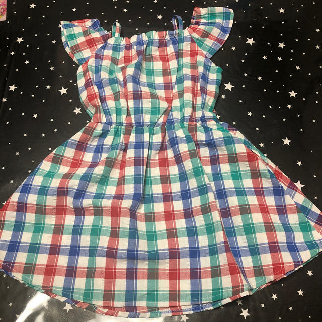 チェックワンピース　100センチ キッズ/ベビー/マタニティのキッズ服女の子用(90cm~)(ワンピース)の商品写真