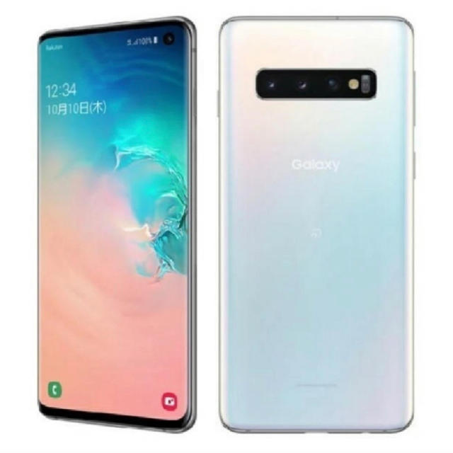 Galaxy S10 モバイル対応 simフリー プリズムホワイト ...