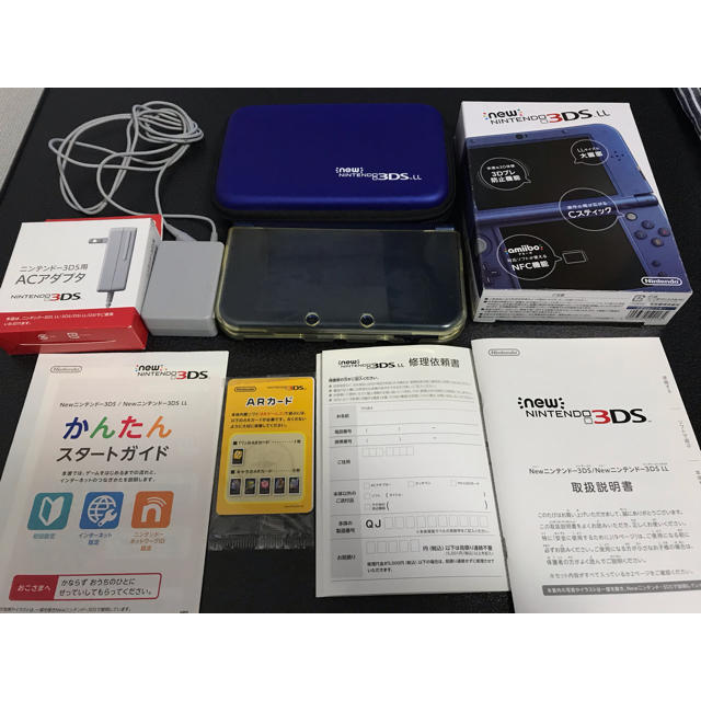 3dsNEW ニンテンドー3DS LL ブルー一式　※写真通り