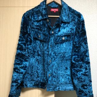 Supreme - Supreme☆ベルベット ベロア ジャケット 青の通販 by