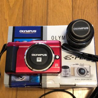 オリンパス(OLYMPUS)のOLYMPUS E−PL1S ボディ RED(ミラーレス一眼)