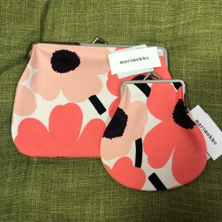 マリメッコ(marimekko)のmarimekko マリメッコ がま口ポーチ 2個セット(ポーチ)