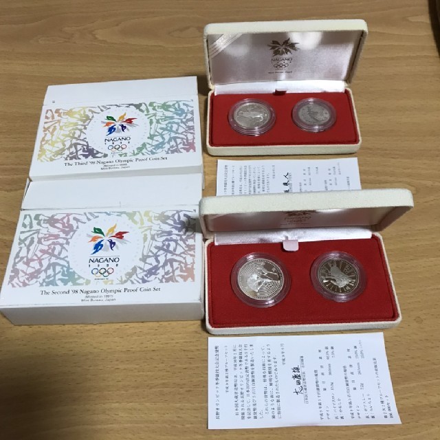 5000円銀貨 500円 プルーフ 長野オリンピック 2セット 人気