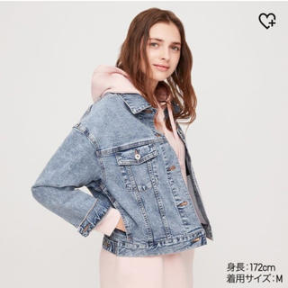 ユニクロ(UNIQLO)のユニクロ　デニムオーバーサイズジャケット　L(Gジャン/デニムジャケット)