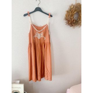 ロンハーマン(Ron Herman)のvintage風 silk lace one-piece♡値下げ❣️(ひざ丈ワンピース)