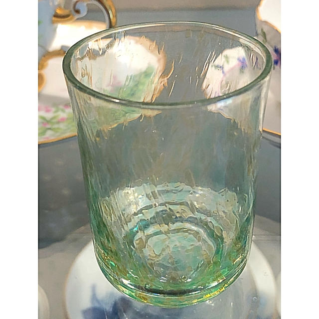 作家物　ハンドメイド グラス　ガラスコップ　湯呑み　ショットグラス
