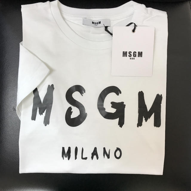 ◉定番◉MSGM 手書き風ロゴTシャツ　ホワイト　14Y