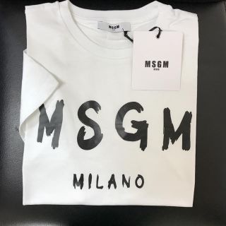 エムエスジイエム(MSGM)の◉定番◉MSGM 手書き風ロゴTシャツ　ホワイト　14Y(Tシャツ(半袖/袖なし))