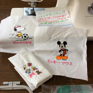 ❤️整備済ミッキー＆ぷーさんブラザーミシンEM107 D9700F 自糸切 刺繍