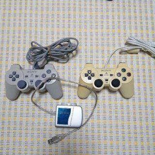 プレイステーション2(PlayStation2)のps2コントローラー×2 コンバーターセット(その他)