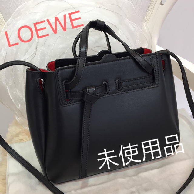 ✨新品未使用✨ロエベ ラゾ ミニ 2way ハンドバッグ アナグラム レザー 黒