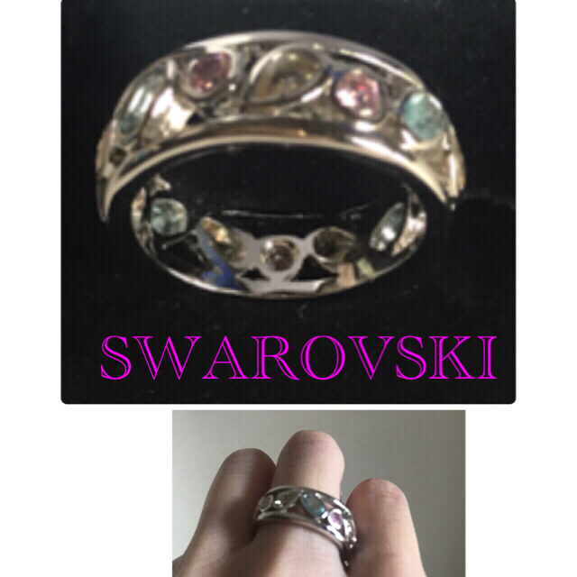 SWAROVSKI(スワロフスキー)の未使用 スワロフスキー 指輪 💖💛💙 マルチcolor レディースのアクセサリー(リング(指輪))の商品写真