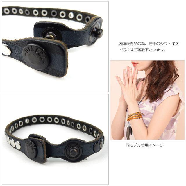 DIESEL(ディーゼル)のDIESEL ディーゼル レザーブレスレット 革ブレス レディース メンズ 新品 メンズのアクセサリー(ブレスレット)の商品写真