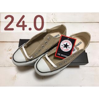 コンバース(CONVERSE)のコンバース キャンバス オールスター OX ベージュ ローカット 24.0(スニーカー)