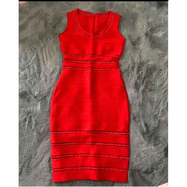 ワンピース　ドレス　キャバドレス　赤　バンテージ