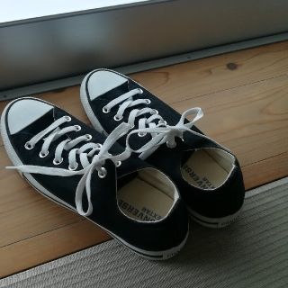 コンバース(CONVERSE)のCONVERSE  JPN  25.5  ブラック 中古品(スニーカー)