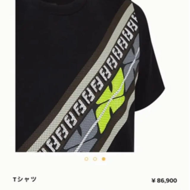 FENDI ブラックコットンジャージー Tシャツ(新品、未使用)