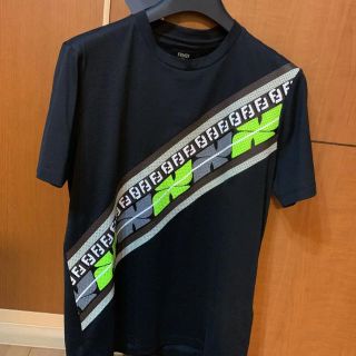 フェンディ(FENDI)のFENDI ブラックコットンジャージー Tシャツ(新品、未使用)(Tシャツ/カットソー(半袖/袖なし))