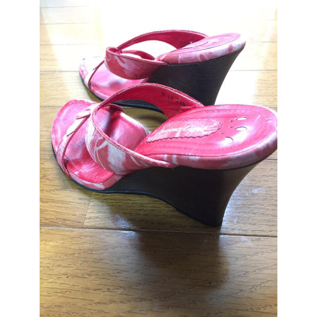 サンダル 本革ヌバックウエッジヒール レディースの靴/シューズ(サンダル)の商品写真