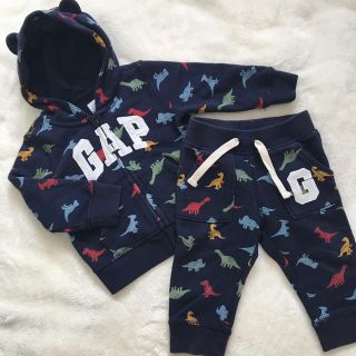 ベビーギャップ(babyGAP)の値下げ！GAP☆クマ耳セットアップ☆80cm☆パーカー＆ズボン☆(その他)