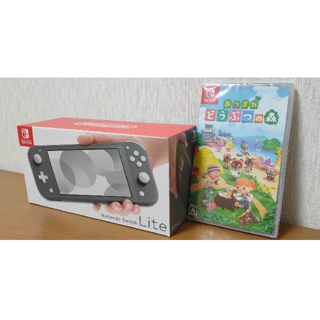 安い購入 [新品送料込] Switch lite グレー、あつまれどうぶつの森