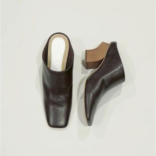 トゥデイフル(TODAYFUL)のtodayfull"leather square mule"(ミュール)