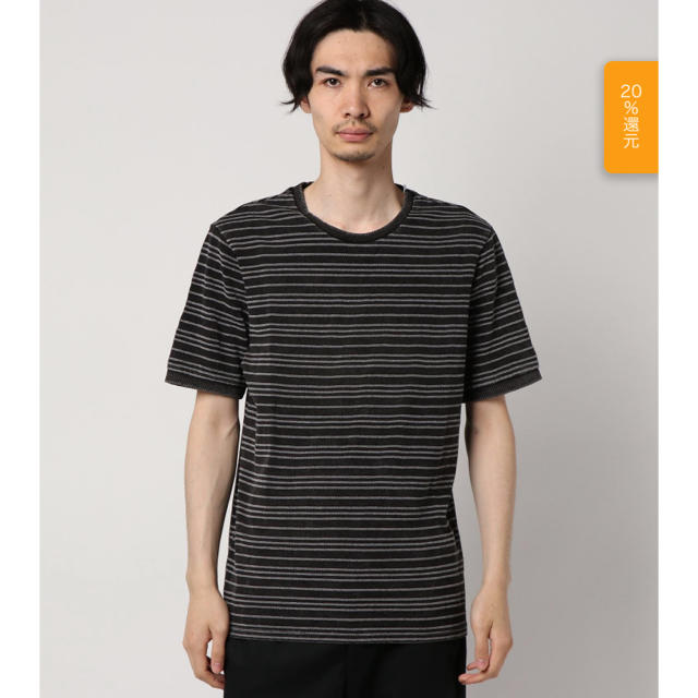 AZUL by moussy(アズールバイマウジー)のAZUL ボーダー柄半袖シャツ メンズのトップス(Tシャツ/カットソー(半袖/袖なし))の商品写真