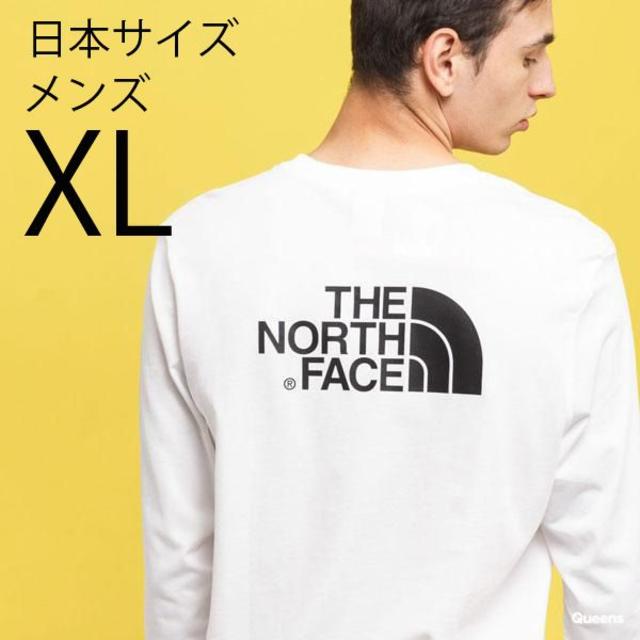 XL 新品ノースフェイス 長袖 ロンT 白 ホワイト Tシャツ ロゴ