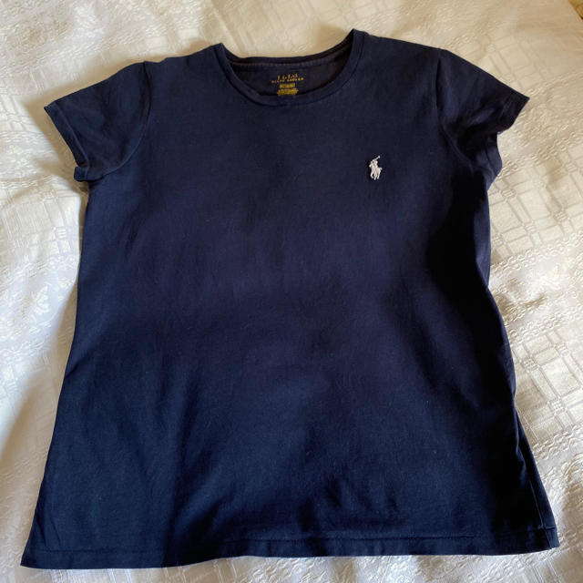 POLO RALPH LAUREN(ポロラルフローレン)のPOLO Ralph Lauren ラウンドネック　Tシャツ　ネイビー　M レディースのトップス(Tシャツ(半袖/袖なし))の商品写真