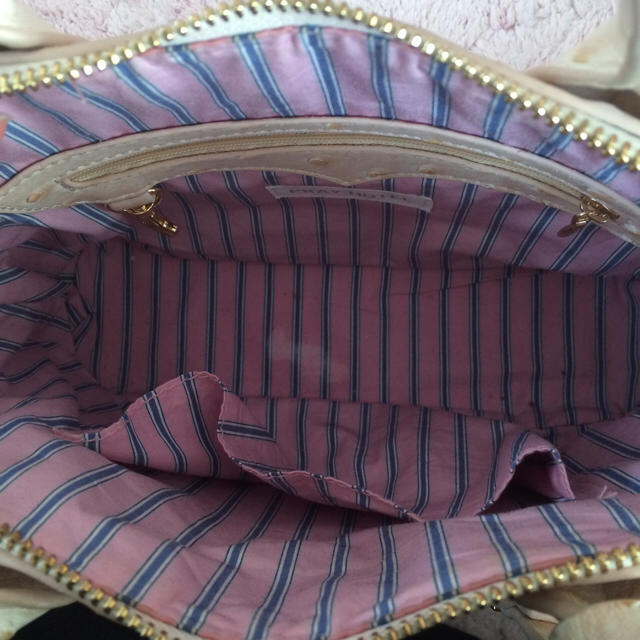 Honey Salon(ハニーサロン)のオーストリッチ風 ライトピンク レディースのバッグ(ショルダーバッグ)の商品写真