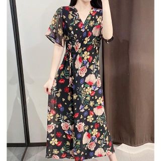 ザラ(ZARA)の1421★春新作 シフォン 花柄 ワンピース(ひざ丈ワンピース)