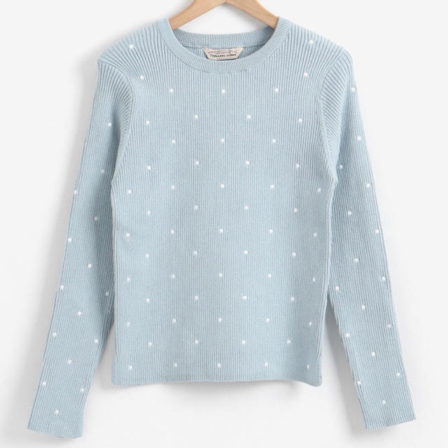 IENA(イエナ)の今季 イエナ IENA TORRAZZO DONNA リブ ドットニット レディースのトップス(ニット/セーター)の商品写真
