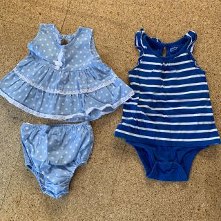 ベビーギャップ(babyGAP)の女の子80 ２セット(ロンパース)