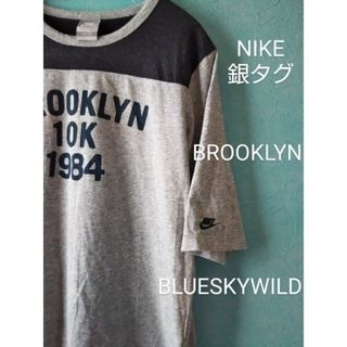 ナイキ(NIKE)の銀タグNIKEナイキBROOKLYNツートンカラー七分丈Tシャツ(Tシャツ/カットソー(七分/長袖))