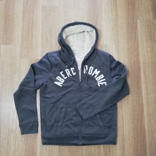 アバクロンビーアンドフィッチ(Abercrombie&Fitch)の新品L サイズアバクロンビー&フィッチボアパーカーDark gray (パーカー)