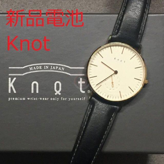 Knot 新品電池 Knot 腕時計 F36mm レザーストラップ幅18mmの通販 By プロフィールに同意の上ご購入ください ノットならラクマ