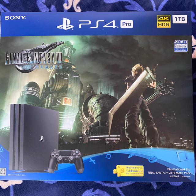 新品未使用品 ファイナルファンタジー7 FF7同梱版 PS4 pro本体 1TBゲームソフト/ゲーム機本体