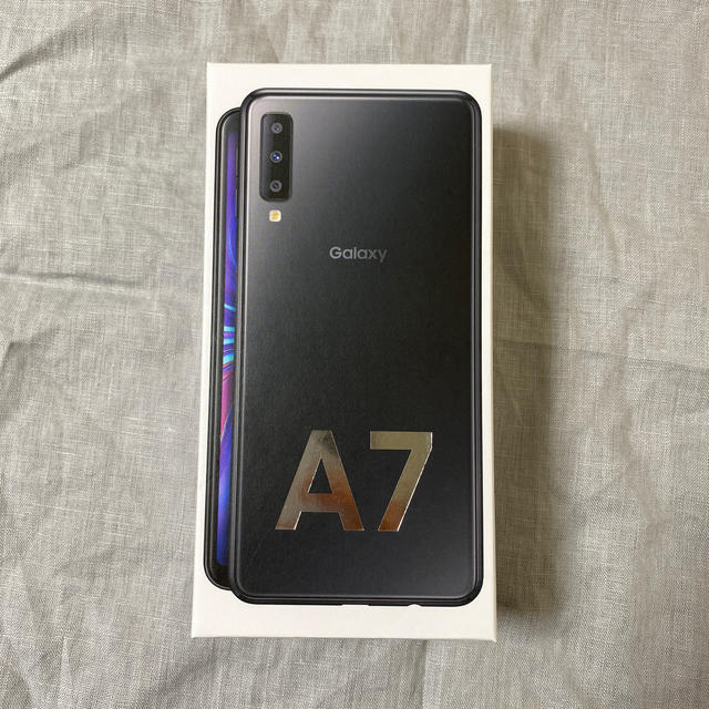 新品未使用 Galaxy A7 ブラック 64 GB SIMフリースマートフォン/携帯電話