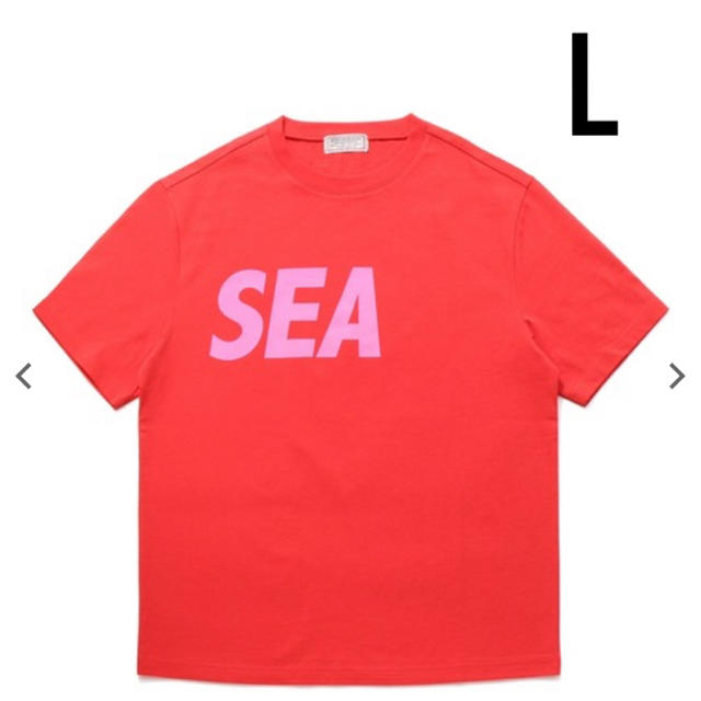 GUESS(ゲス)のLサイズ GUESS x WIND AND SEA Tシャツ レッド 未使用 メンズのトップス(Tシャツ/カットソー(半袖/袖なし))の商品写真