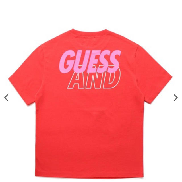 GUESS(ゲス)のLサイズ GUESS x WIND AND SEA Tシャツ レッド 未使用 メンズのトップス(Tシャツ/カットソー(半袖/袖なし))の商品写真