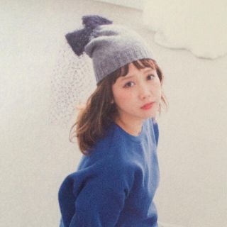 ビームス(BEAMS)の田中里奈ちゃん愛用 リボンレースニット帽(ニット帽/ビーニー)