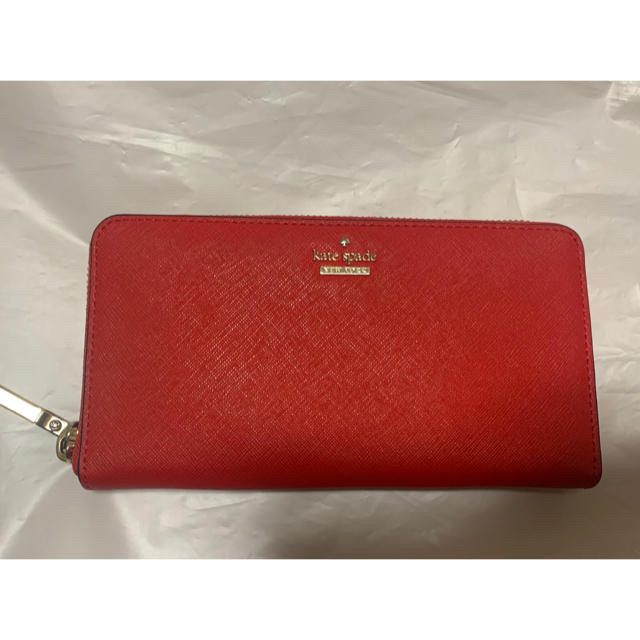 美品　kate spade 長財布　赤