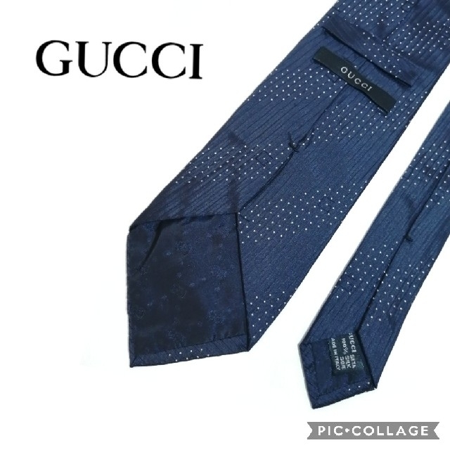 Gucci(グッチ)のグッチ イタリア製 ネクタイ Gロゴ ストライプ柄 メンズのファッション小物(ネクタイ)の商品写真
