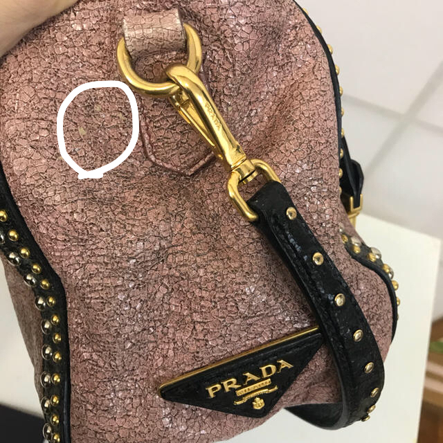 PRADA プラダ レア スタッズ バッグ 2way ショルダーハンドバッグ